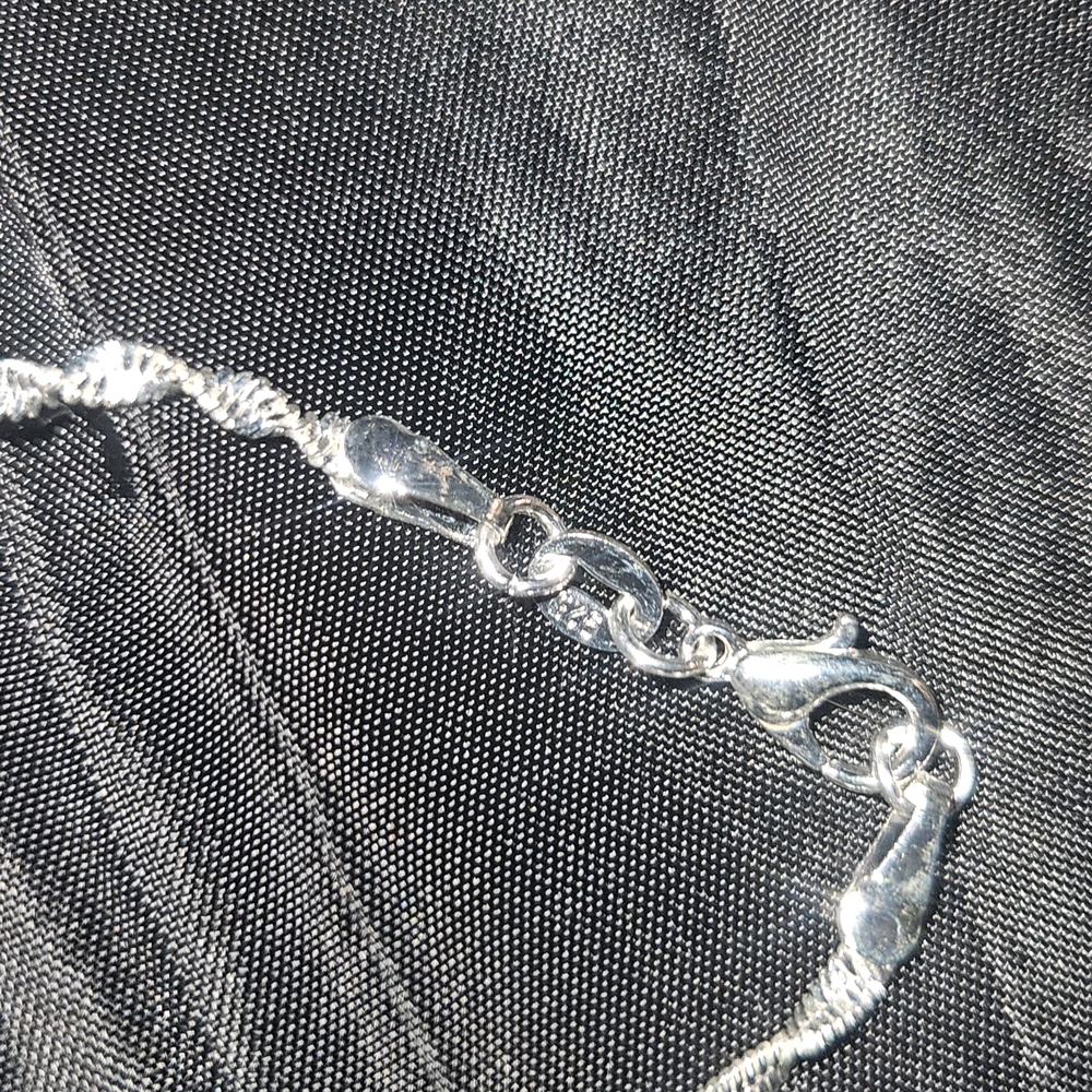 28" Singapore 925 Silver Plated Chain Necklace